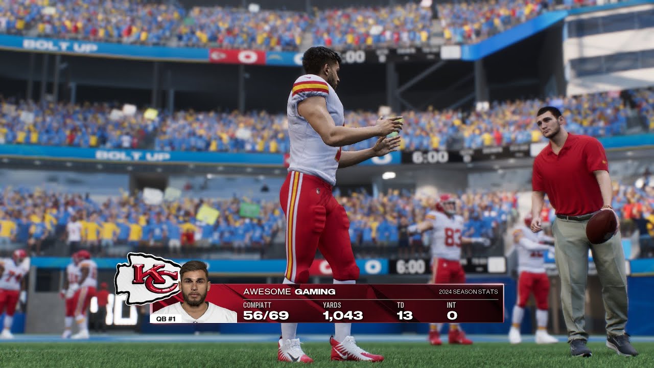Throwing for over 500 yards in one game in My Career (Madden25)
