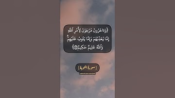 سورة التوبة الآية ١٠٦ بصوت الشيخ محمد صديق المنشاوي