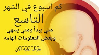 الشهر التاسع من الحمل كم أسبوع | في اي اسبوع يبدا الشهر التاسع ومتي ينتهي | معلومات عن الشهر التاسع