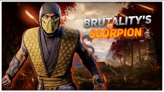 TODAS las BRUTALITY'S de SCORPION en MORTAL KOMBAT 1