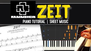 Rammstein - Zeit | Piano Tutorial with Sheet Music | Piano Cover