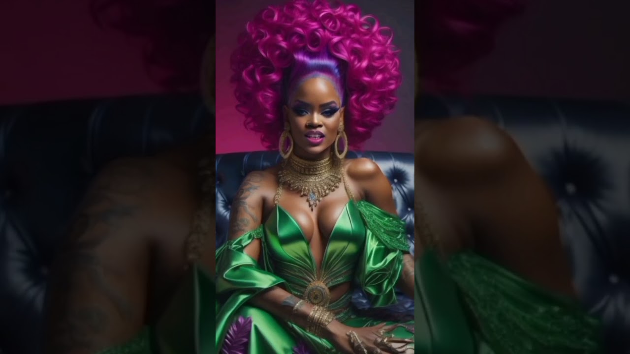 Rihanna in AI drag. 