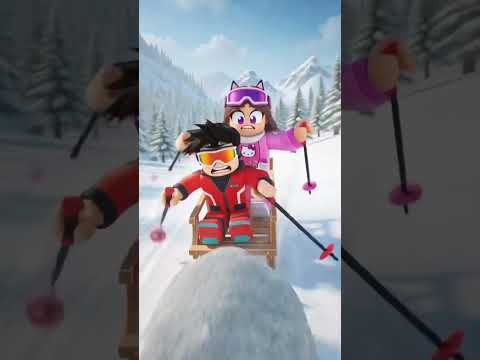 BABİ OYUNDA İLE KAYAK KAZASI GEÇİRDİK! 🤕 #roblox #shorts