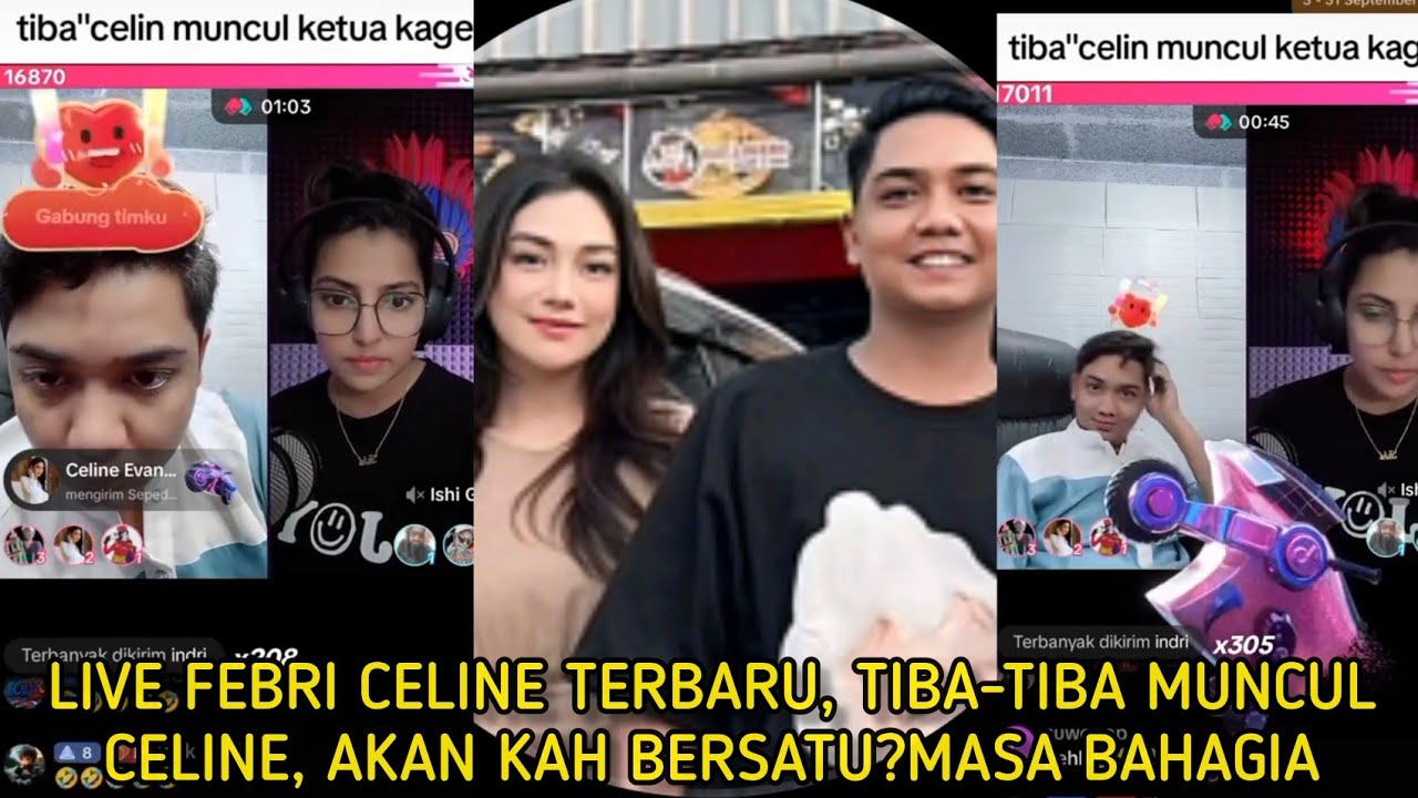 BEGINI EKSPRESI FEBRI KETIKA CELINE MUNCUL DI LIVE|RINDU YG TEROBATI ...