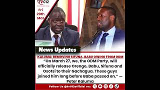 PETER KALUMA: REMOVING SIFUNA, BABU OWINO FROM ODM
