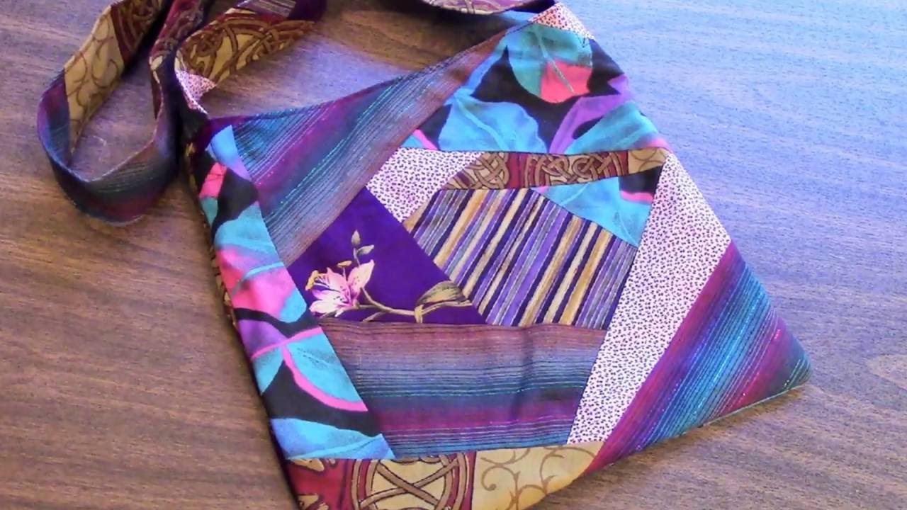 eBay Auction - Crazy Quilt Tote Bag - Handmade by Darlene! - YouTube