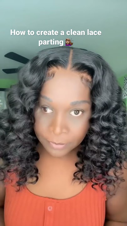  How to create a clean lace parting 💇🏽‍♀️ #shorts #lacewig #customwigs ...
