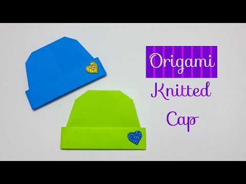 Origami Knitted Hat / Winter Hat Tutorials by OrigamiPaperCraft