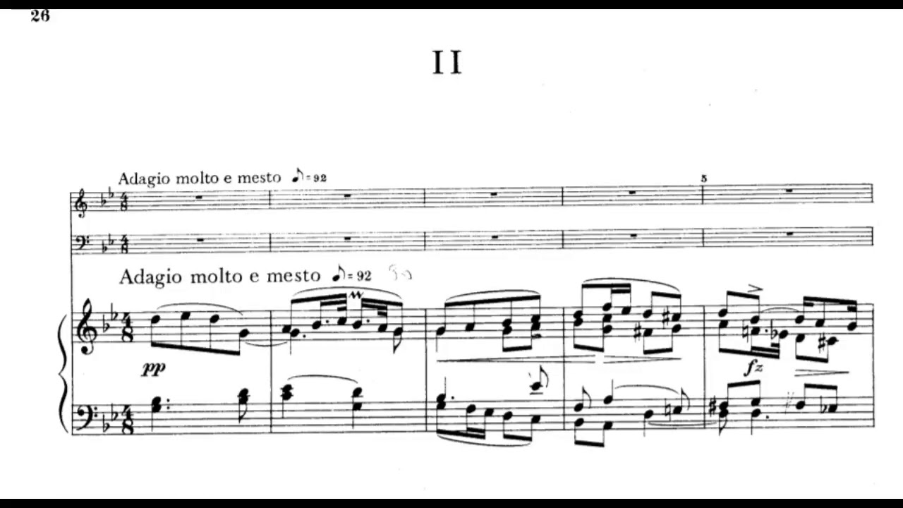 Antonin Dvorak Piano Trio Op.21 楽譜 Dvorák - Piano Trio No. 1 in B flat Major, Op. 21 - YouTube