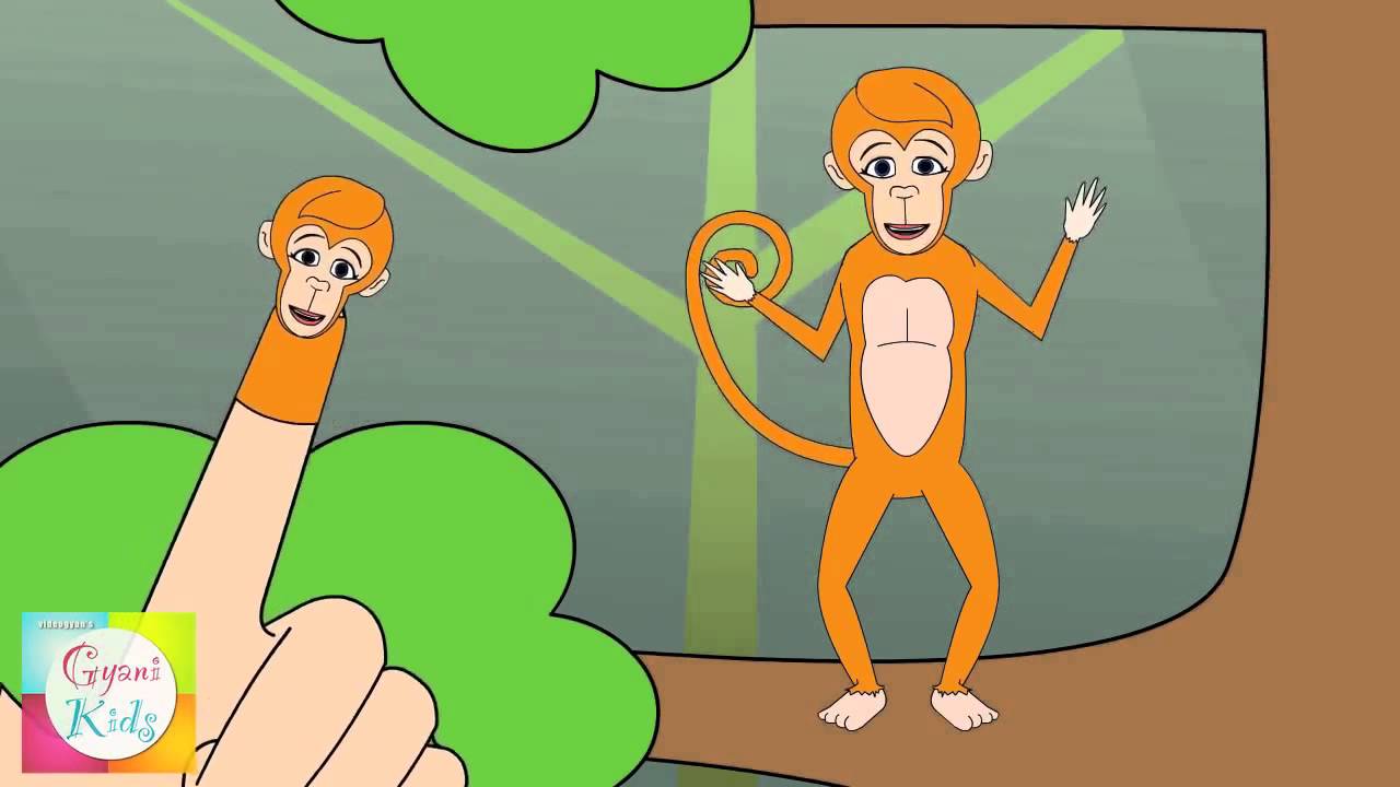 The Finger Family Monkey's Family Nursery Rhyme   Kids Animation Songs For Children