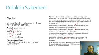 Duality Analysis – Linear Programming Model