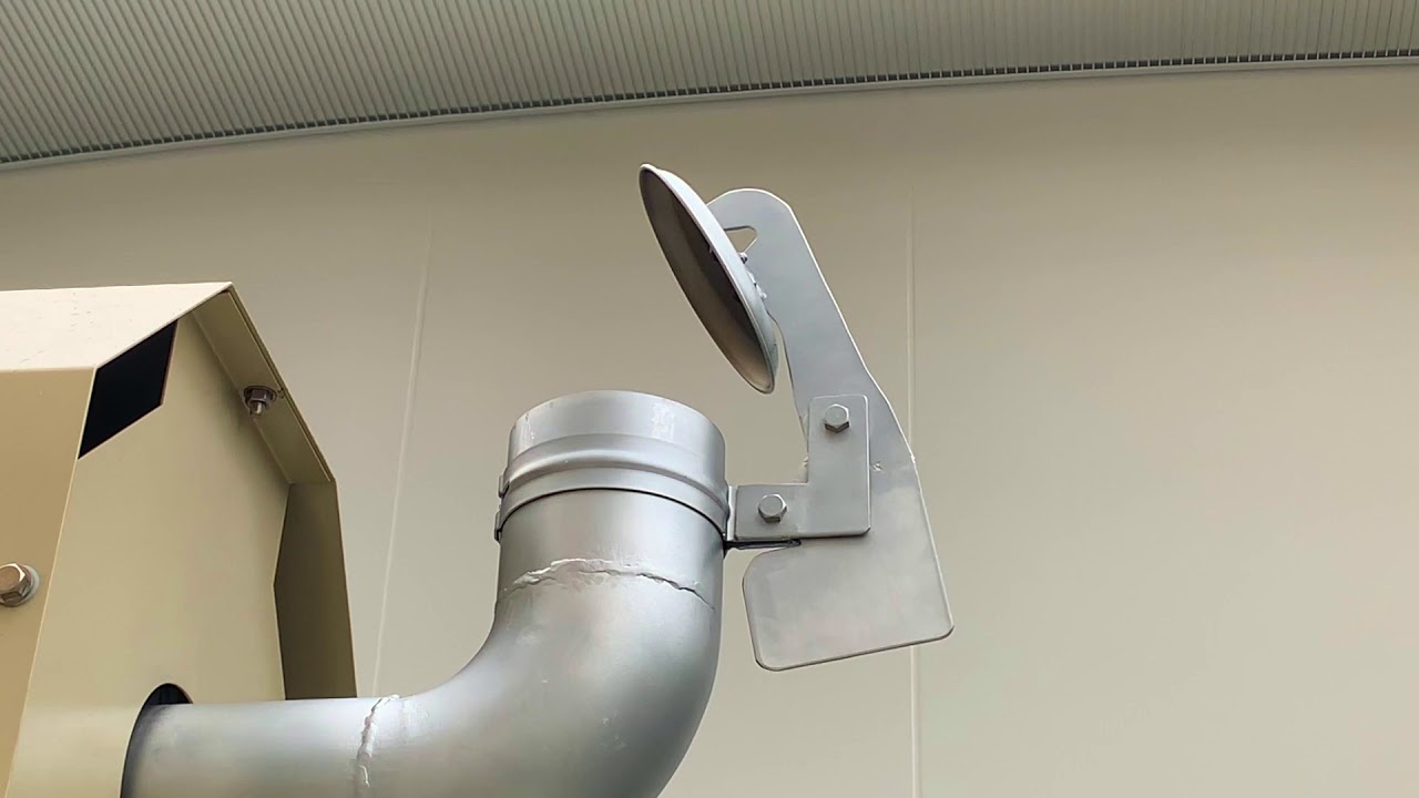 非常用発電機 上方排気管装置 雨水侵入防止用 Youtube