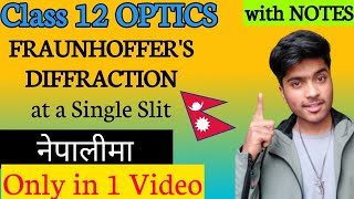 Fraunhofer's Diffraction at a Single Slit | Fraunhofer Diffraction due to Single Slit in Nepali