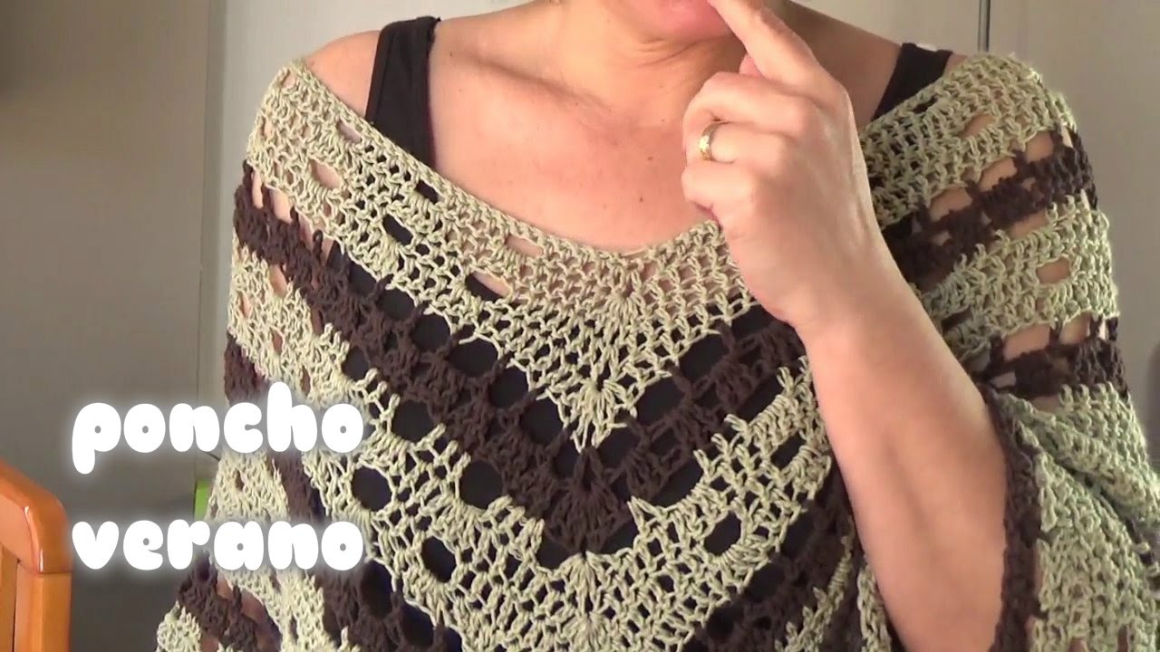 DIY | COMO HACER UN PONCHO DE VERANO TEJIDO EN CROCHET 🌞🌞