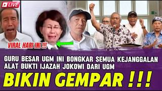 Bikin Gempar  Guru Besar Ugm Bongkar Semua Kejanggalan Alat Bukti Ijazah Jokowi Dari Ugm