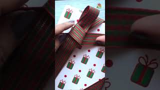 😍Diagonal Ribbon Bow on Gift Box | Gift Wrapping Idea #christmas2023 #giftwrapping