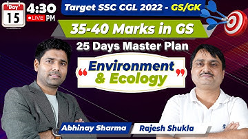 SSC CGL 2022 GS |  Environment & Ecology | Day15 | GS By Rajesh Shukla Sir