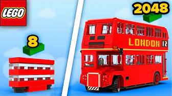 LEGO DOUBLE-DECKER BUS From 8 to 2048 Parts | Comparison