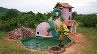 45 Days Building A Modern Underground Swimming Pool, Water Fall And Creatively Colors Mud House
