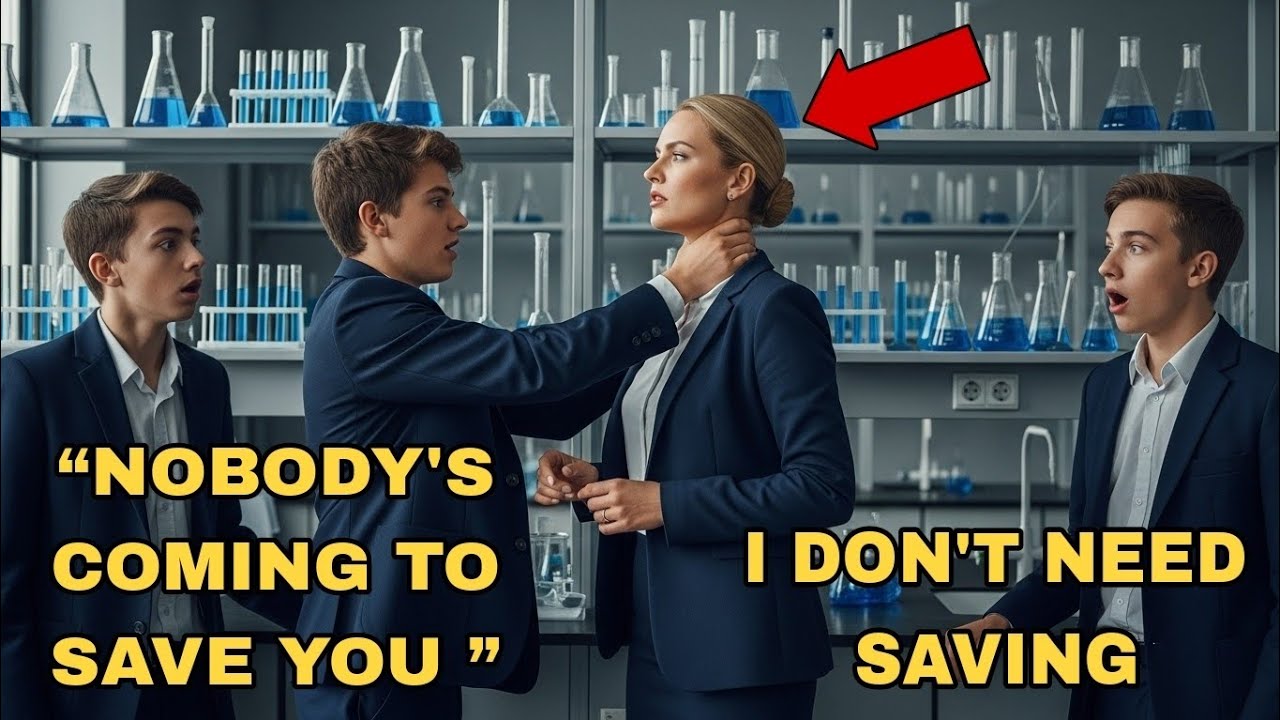 Bully Grabs Teacher's Throat In Lab — Her Military Past Destroys His Future Forever!