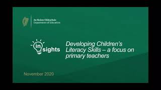 Developing Childrens Literacy Skills a focus on Primary Schools