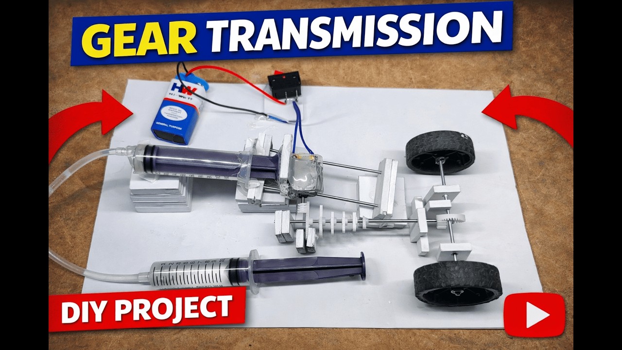 Diy Gear Project DIY Gear Transmission Project | Working Mechanical Model - YouTube