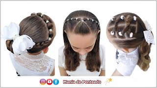 Lindos Penteados para Festas de Ano Novo😍🌟| Beautiful New Year Hairstyles for Girls 🥰🌟