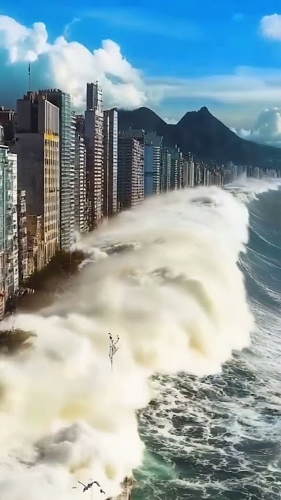 Shocking Footage! 😱 Tsunami Wave Hits Unexpectedly! 🌊 #Shorts