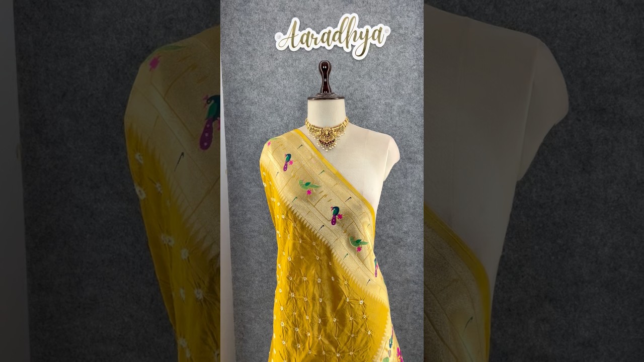 Luxury Fusion Bandhani Body & Paithani Pallu Saree