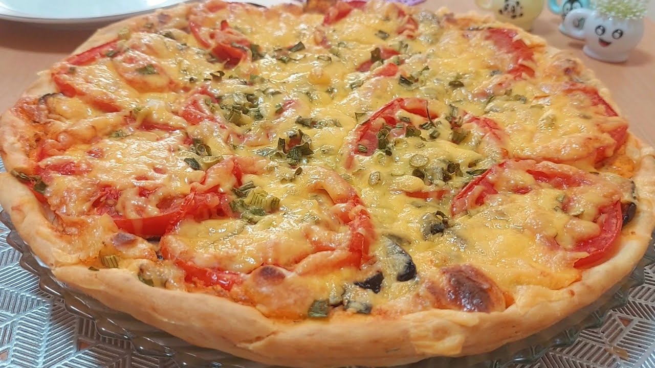 Быстрая пицца с баклажанами 🍆 🍆 🍆 .Тесто без дрожжей, очень 😋 😋 😋