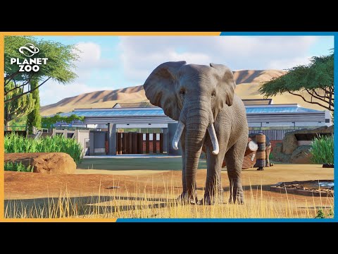 Creating an elephant habitat in Planet Zoo