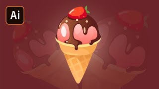 Рисуем мороженое в Adobe illustrator