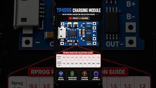 TP4056 Charging Module Explained RPROG Resistor Selection Guide 🔋⚡#electrical #engineering #shorts