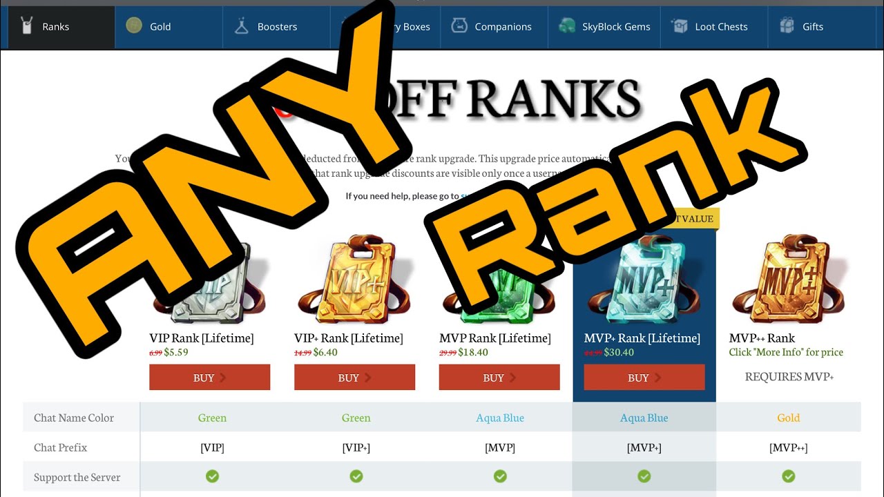 How to get any Hypixel rank - YouTube