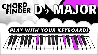 D Flat Major Key - Play with keyboard - CHORD FINDER - Press [1-7] on Keyboard
