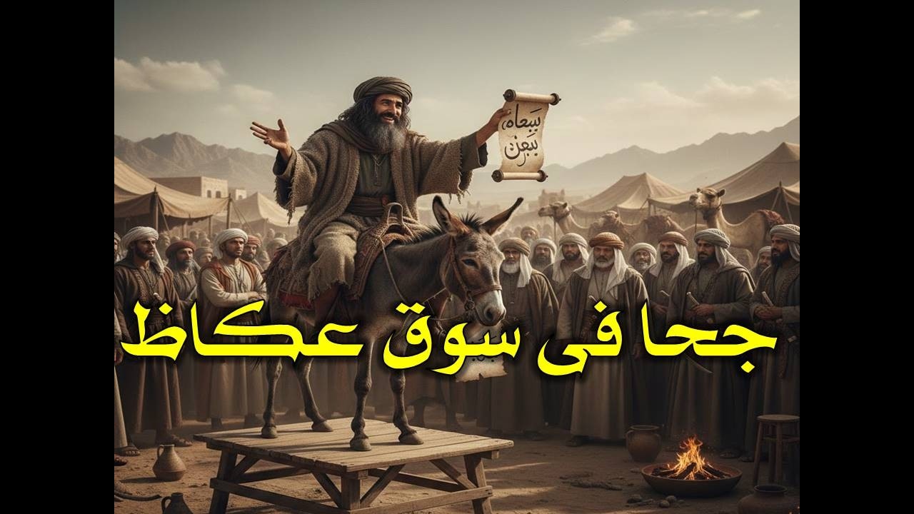 جحا فى سوق عكاظ كيف ذهب لعصور الجاهلية