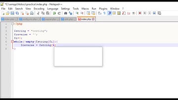 Reverse a string without using any function | PHP