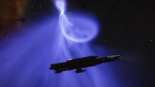 【Elite: Dangerous】Docked to a Fleet Carrier inside a Neutron Star Jet