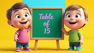Table of 15 for Kids | Learn Multiplication Table | 15*1=15 | Math for Kids | 15 Times Table | Table