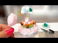 Mini UNICORN cake 🦄🌈🍰🎂🍭 / mini cooking / mini food / little food /tiny food / miniature cooking