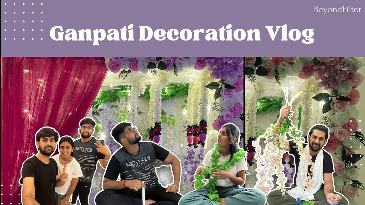This Ganpati Decoration is Pure Vibes🌸✨ | Trending Theme Ideas 2025 | Vlog 12 | 