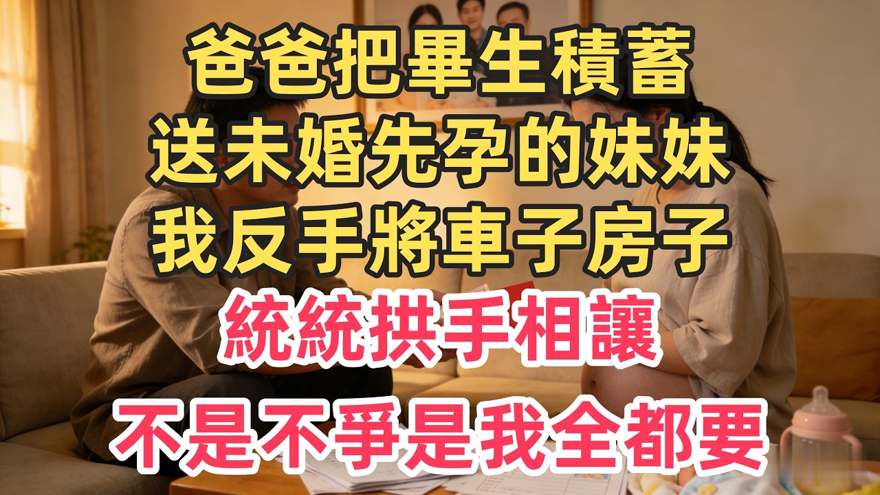 爸爸把畢生積蓄送未婚先孕的妹妹！我反手將車子房子統統拱手相讓，不是不爭，是我全都要！# 偏心父親的下場 #偽退讓實掌控 #心机逆襲太絕了