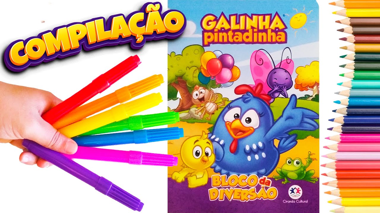 Livro De Atividades Galinha Pintadinha COMPILAÇÃO | Brincando com Bibi babi
