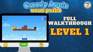 Greedy Apple Worm Puzzle Level 1 screenshot 1