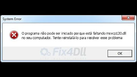Onde fica o arquivo Msvcp120 DLL?