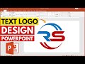 RS Text Logo Design in PowerPoint || How to Make Logo Design in PowerPoint Hindi Tutorial ||