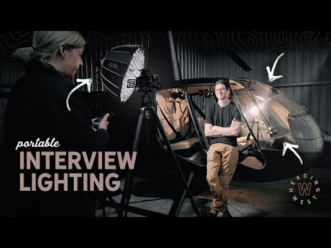 $800 Three Light Interview Set Up In A Garage | Heading: WEST BTS