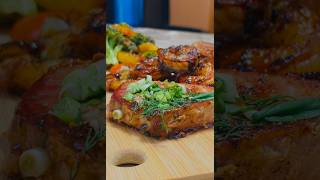 Tuna steak, salmon, shrimp, veggies and egg roll quick and easy recipe