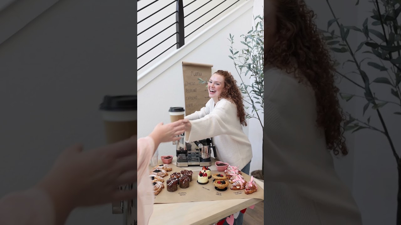 Turning my home into a cafe 💗🥐☕️