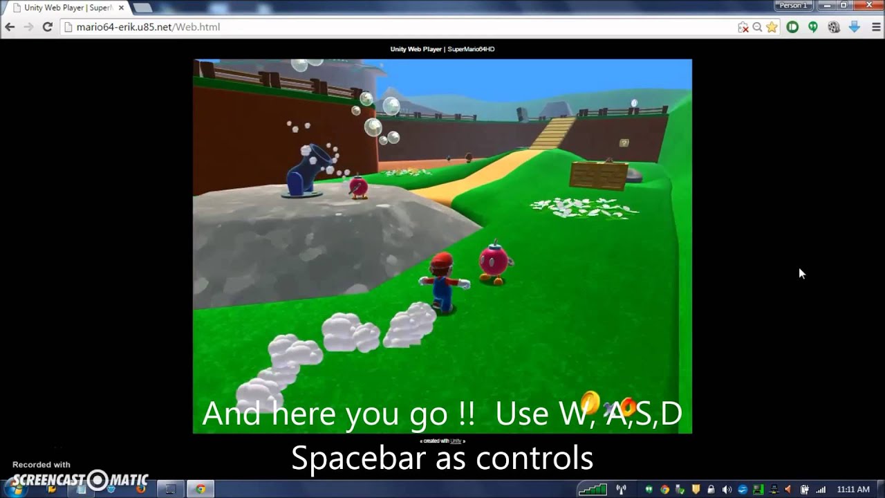 super mario 64 web browser